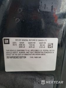 Zdjęcie 12 z 12 samochodu: 2012 CHEVROLET IMPALA LS VIN:2G1WF5E3XC1337124 - miniatura