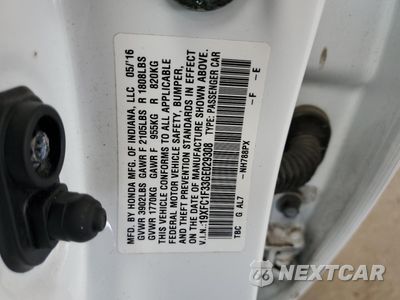 Zdjęcie 13 z 13 samochodu: 2016 HONDA CIVIC EX VIN:19XFC1F33GE029308 - miniatura
