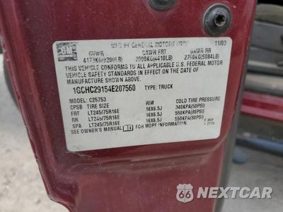 Zdjęcie 12 z 12 samochodu: 2004 CHEVROLET SILVERADO C2500 HEAVY DUTY VIN:1GCHC29154E207560 - miniatura