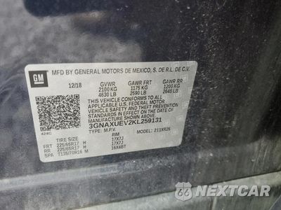 Zdjęcie 12 z 12 samochodu: 2019 CHEVROLET EQUINOX LT VIN:3GNAXUEV2KL259131 - miniatura