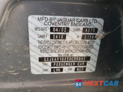 Zdjęcie 12 z 12 samochodu: 2002 JAGUAR X-TYPE 2.5 VIN:SAJEA51DX2XC80042 - miniatura