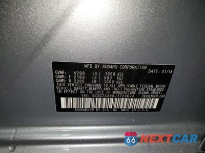 Zdjęcie 13 z 13 samochodu: 2018 SUBARU IMPREZA VIN:4S3GTAA60J1729674 - miniatura