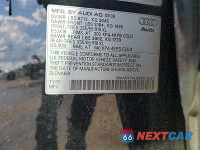 Zdjęcie 13 z 13 samochodu: 2009 AUDI Q7 3.6 QUATTRO VIN:WA1AY74L89D019583 - miniatura
