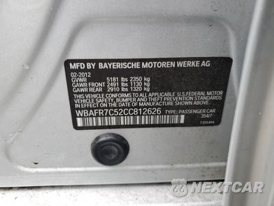 Zdjęcie 12 z 12 samochodu: 2012 BMW 535 I VIN:WBAFR7C52CC812626 - miniatura