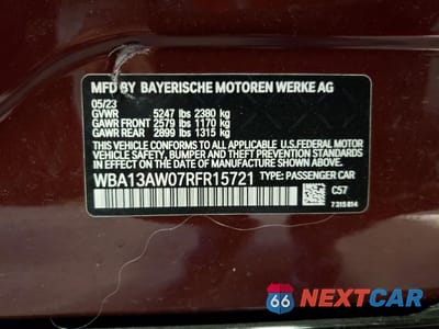 Zdjęcie 12 z 12 samochodu: 2024 BMW M440XI GRAN COUPE VIN:WBA13AW07RFR15721 - miniatura