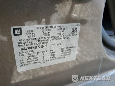 Zdjęcie 13 z 13 samochodu: 2015 CHEVROLET SILVERADO K1500 LT VIN:1GCVKREH5FZ243472 - miniatura