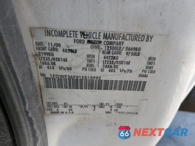 Zdjęcie 12 z 12 samochodu: 2001 FORD F350 SUPER DUTY VIN:1FDWF36F01EB18992 - miniatura