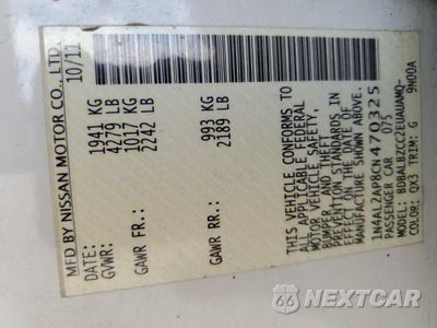 Zdjęcie 12 z 12 samochodu: 2012 NISSAN ALTIMA BASE VIN:1N4AL2AP8CN470325 - miniatura