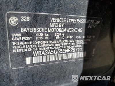 Zdjęcie 14 z 14 samochodu: 2014 BMW 328 I VIN:WBA3A5G55ENP29711 - miniatura