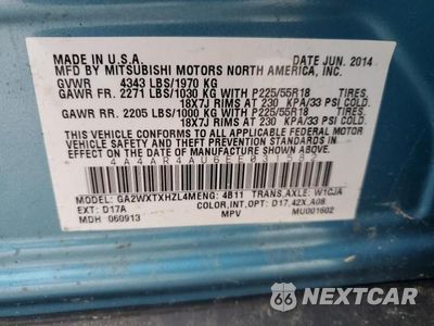 Zdjęcie 17 z 18 samochodu: 2014 MITSUBISHI OUTLANDER SPORT SE VIN:4A4AR4AU6EE031582 - miniatura