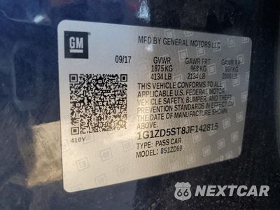 Zdjęcie 12 z 12 samochodu: 2018 CHEVROLET MALIBU LT VIN:1G1ZD5ST8JF142815 - miniatura