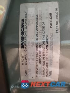 Zdjęcie 12 z 12 samochodu: 1986 SAAB 900 S VIN:YS3AC35D5G7005763 - miniatura