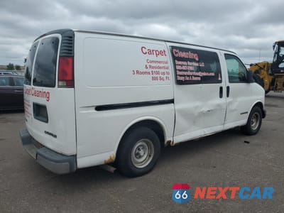 Trzecie zdjęcie samochodu z tyłu: 2002 CHEVROLET EXPRESS G1500 VIN:1GCEG15W121228610 - miniatura