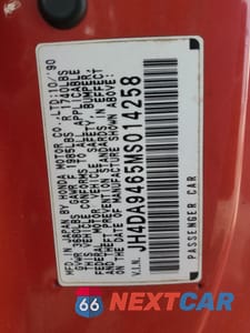 Zdjęcie 13 z 13 samochodu: 1991 ACURA INTEGRA GS VIN:JH4DA9465MS014258 - miniatura