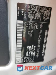 Zdjęcie 13 z 13 samochodu: 2023 MERCEDES-BENZ SPRINTER 2500 VIN:W1Y40BHY4PT135039 - miniatura