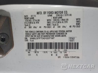 Zdjęcie 13 z 13 samochodu: 2016 FORD TRANSIT CONNECT XLT VIN:NM0LS7F73G1237197 - miniatura
