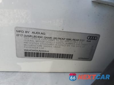 Zdjęcie 12 z 12 samochodu: 2018 AUDI A8 L QUATTRO VIN:WAU43AFD6JN000644 - miniatura