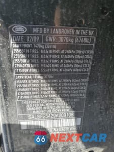 Zdjęcie 25 z 26 samochodu: 2009 LAND ROVER RANGE ROVER SPORT HSE VIN:SALSF25429A209108 - miniatura