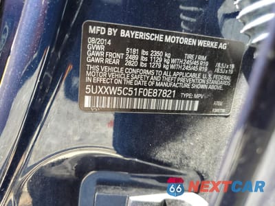 Zdjęcie 14 z 14 samochodu: 2015 BMW X4 XDRIVE35I VIN:5UXXW5C51F0E87821 - miniatura