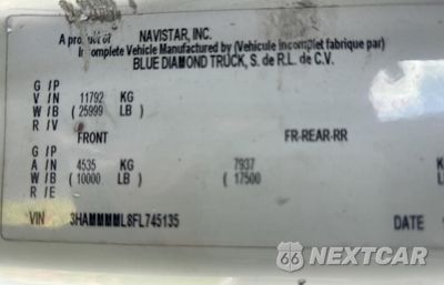 Zdjęcie 10 z 10 samochodu: 2015 INTERNATIONAL 4000 4300 VIN:3HAMMMML8FL745135 - miniatura