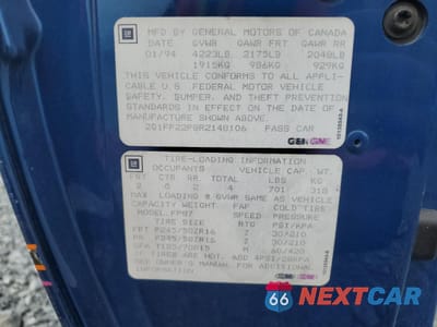 Zdjęcie 12 z 12 samochodu: 1994 CHEVROLET CAMARO Z28 VIN:2G1FP22P8R2148106 - miniatura