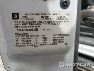 Zdjęcie 13 z 13 samochodu: 2003 CHEVROLET SILVERADO C1500 VIN:2GCEC19T631404980 - miniatura