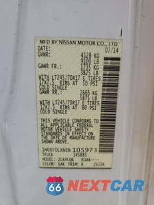 Zdjęcie 13 z 13 samochodu: 2014 NISSAN NV 2500 VIN:1N6BF0LX6EN105973 - miniatura