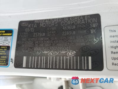 Zdjęcie 13 z 13 samochodu: 2016 KIA CADENZA LUXURY VIN:KNALN4D70G5199042 - miniatura
