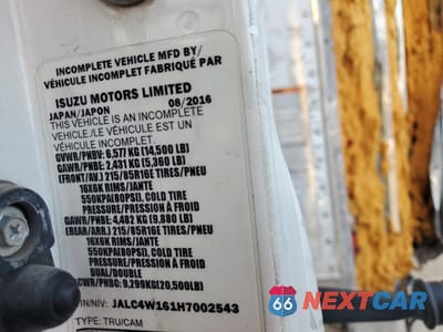 Zdjęcie 13 z 13 samochodu: 2017 ISUZU NPR HD VIN:JALC4W161H7002543 - miniatura
