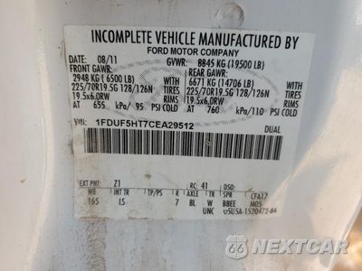 Zdjęcie 12 z 12 samochodu: 2012 FORD F550 SUPER DUTY VIN:1FDUF5HT7CEA29512 - miniatura