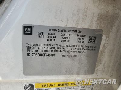 Zdjęcie 14 z 14 samochodu: 2012 CHEVROLET MALIBU 2LT VIN:1G1ZD5E01CF246101 - miniatura