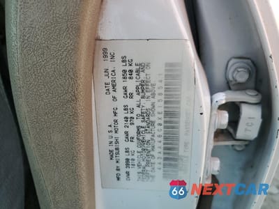 Zdjęcie 15 z 15 samochodu: 1999 MITSUBISHI GALANT ES VIN:4A3AA46G0XE158541 - miniatura