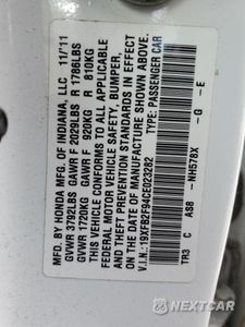 Zdjęcie 13 z 13 samochodu: 2012 HONDA CIVIC EXL VIN:19XFB2F94CE023282 - miniatura