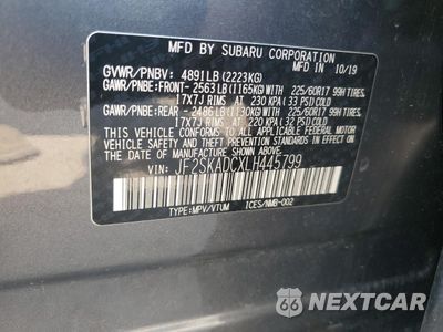 Zdjęcie 13 z 13 samochodu: 2020 SUBARU FORESTER VIN:JF2SKADCXLH445799 - miniatura