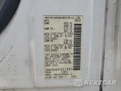 Zdjęcie 13 z 13 samochodu: 2018 NISSAN NV 2500 S VIN:1N6AF0KYXJN817483 - miniatura