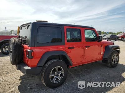 Trzecie zdjęcie samochodu z tyłu: 2021 JEEP WRANGLER UNLIMITED SPORT VIN:1C4HJXDG9MW518336 - miniatura