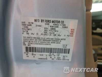 Zdjęcie 13 z 15 samochodu: 2008 FORD ESCAPE HEV VIN:1FMCU49H68KD29976 - miniatura
