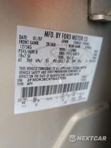 Zdjęcie 14 z 16 samochodu: 2007 FORD EDGE SEL VIN:2FMDK38C97BA57250 - miniatura