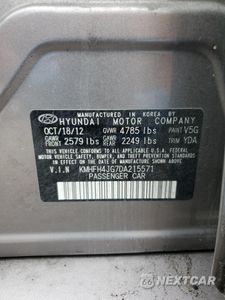 Zdjęcie 13 z 15 samochodu: 2013 HYUNDAI AZERA GLS VIN:KMHFH4JG7DA215571 - miniatura
