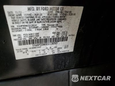 Zdjęcie 12 z 12 samochodu: 2012 FORD TAURUS SE VIN:1FAHP2DW0CG128541 - miniatura