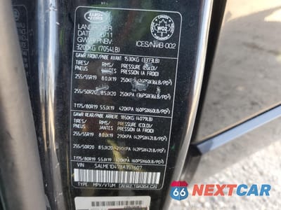 Zdjęcie 13 z 13 samochodu: 2011 LAND ROVER RANGE ROVER HSE VIN:SALME1D47BA357607 - miniatura