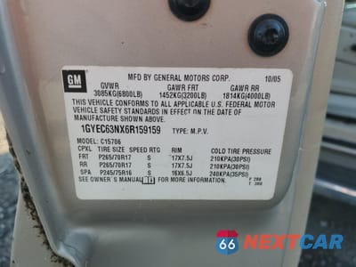 Zdjęcie 13 z 13 samochodu: 2006 CADILLAC ESCALADE LUXURY VIN:1GYEC63NX6R159159 - miniatura