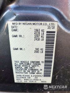 Zdjęcie 12 z 12 samochodu: 2019 NISSAN ALTIMA SR VIN:1N4BL4CVXKC120992 - miniatura