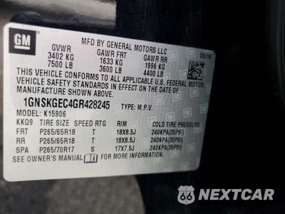 Zdjęcie 13 z 15 samochodu: 2016 CHEVROLET SUBURBAN K1500 LS VIN:1GNSKGEC4GR428245 - miniatura