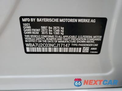 Zdjęcie 13 z 15 samochodu: 2022 BMW 750 XI VIN:WBA7U2C03NCJ17147 - miniatura