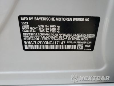 Zdjęcie 13 z 15 samochodu: 2022 BMW 750 XI VIN:WBA7U2C03NCJ17147 - miniatura