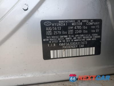 Zdjęcie 12 z 12 samochodu: 2013 HYUNDAI AZERA VIN:KMHFG4JG9DA317473 - miniatura