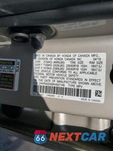 Zdjęcie 13 z 13 samochodu: 2019 HONDA CR-V EX VIN:2HKRW2H56KH627146 - miniatura
