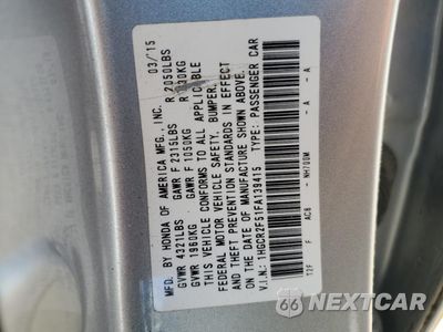Zdjęcie 12 z 14 samochodu: 2015 HONDA ACCORD SPORT VIN:1HGCR2F51FA139415 - miniatura
