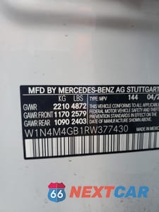 Zdjęcie 12 z 12 samochodu: 2024 MERCEDES-BENZ GLB 250 VIN:W1N4M4GB1RW377430 - miniatura